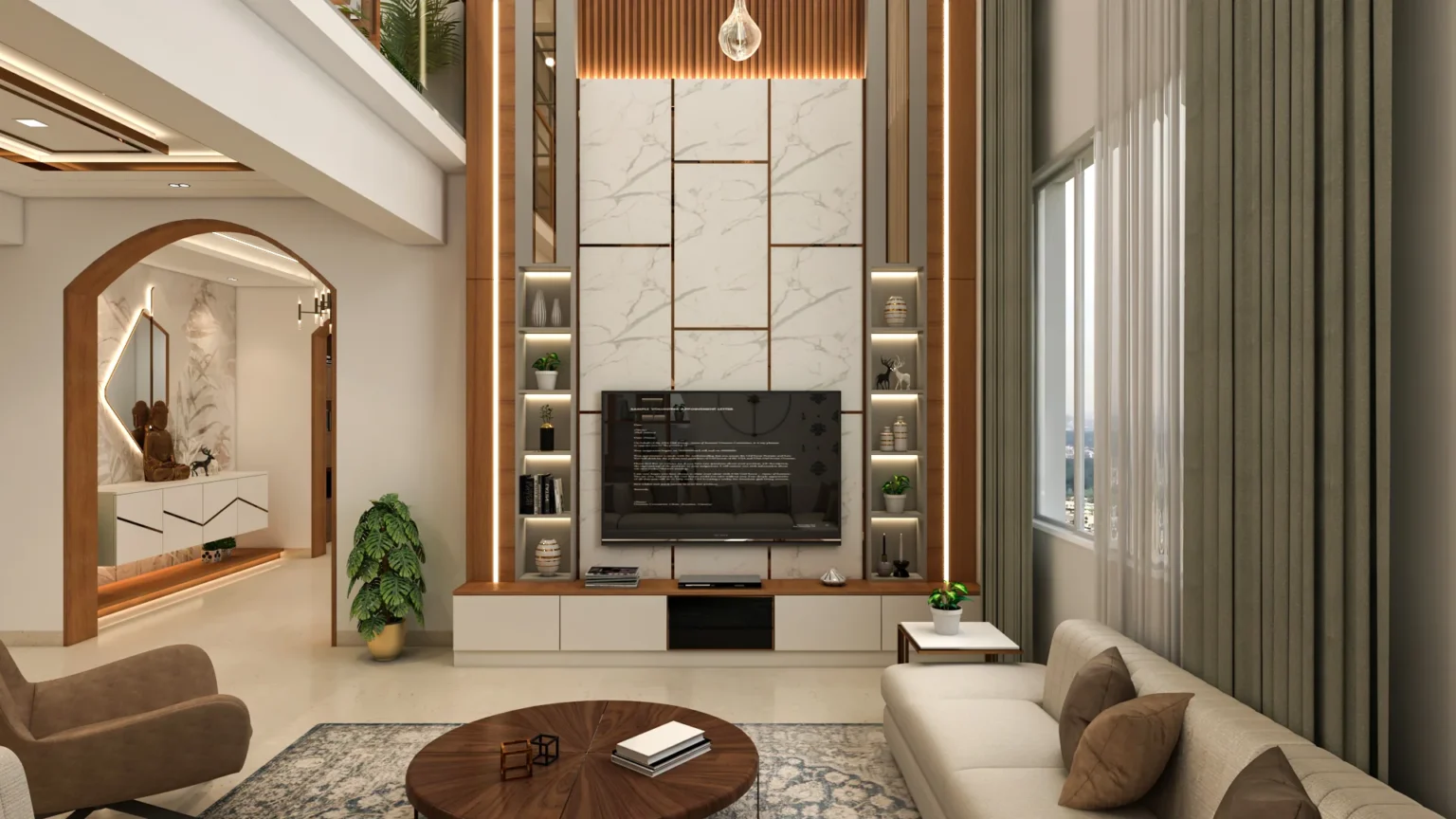 double height living room designs (8)