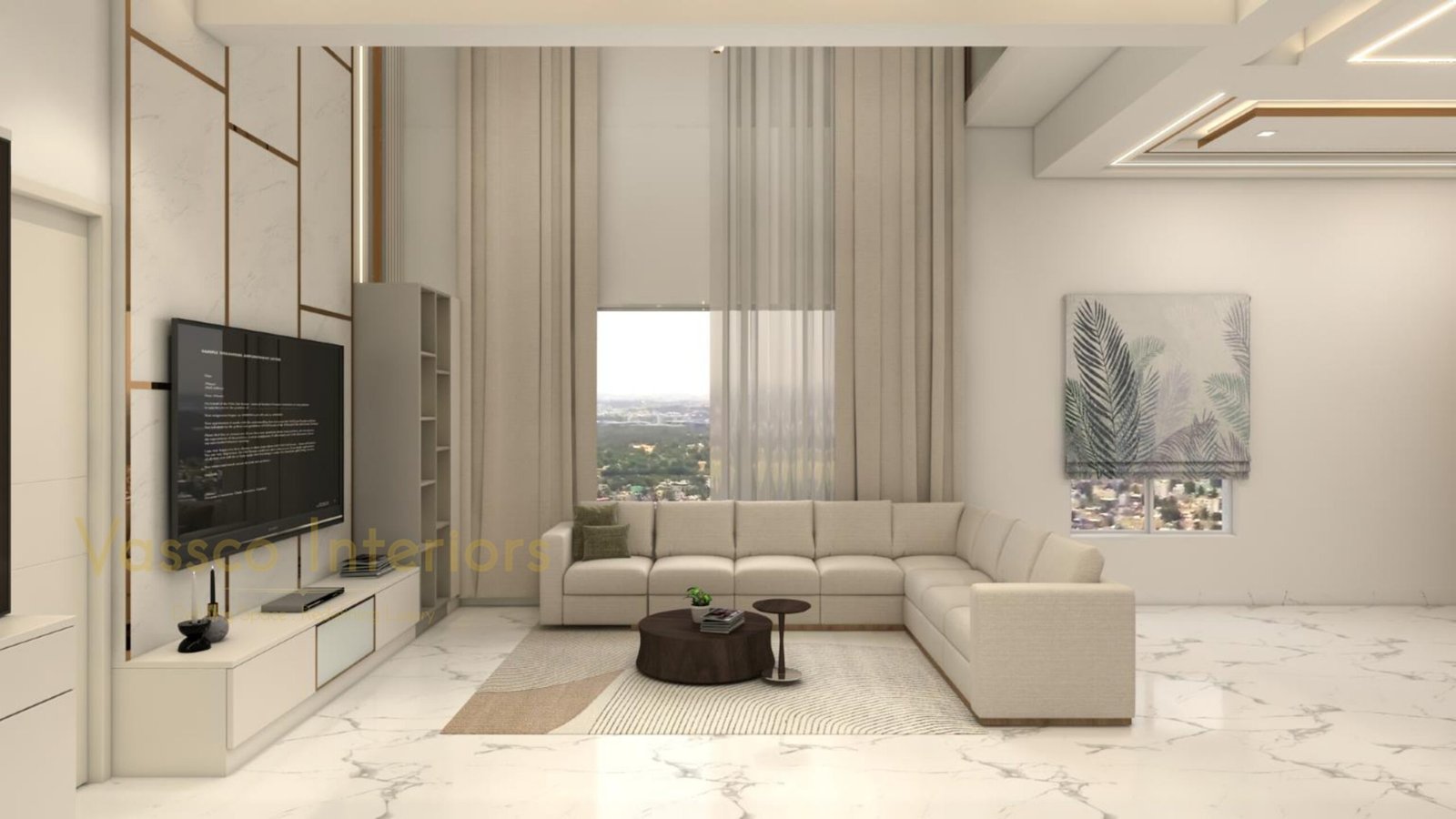 double height living area 3 3